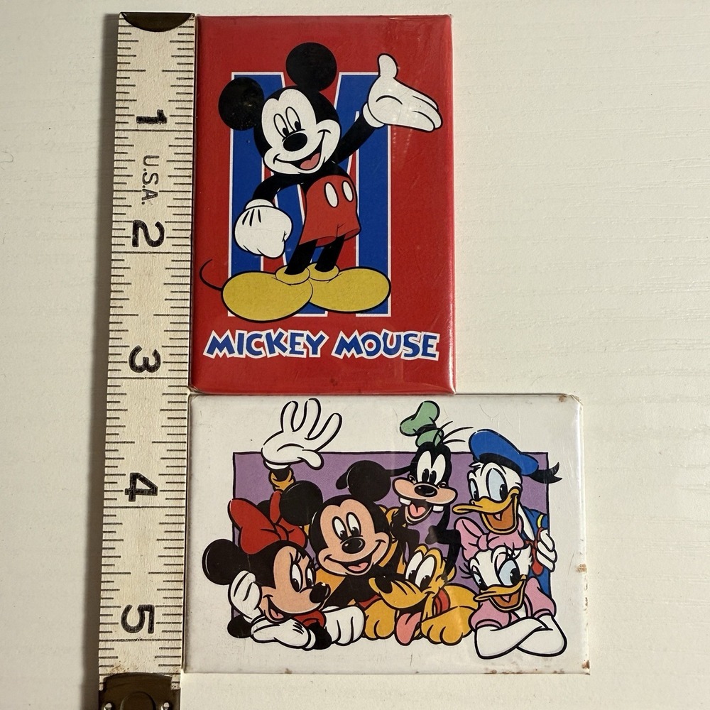 Vintage Disney Refrigerator Magnet Lot Mickey Minnie Donald Goofy Pluto Daisy - Picture 2 of 4